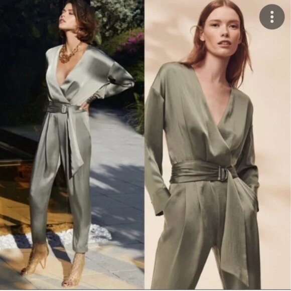 Ramy Brook Satin Crosby Jumpsuit size 2 NWT